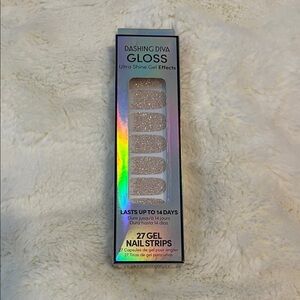 Dashing Diva Gloss Ultra Shine Gel Effects Nail Strips - Silver
